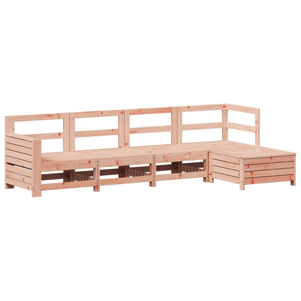 Set Divani da Giardino 5 pz in Legno Massello Abete Douglas