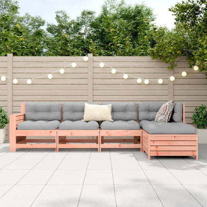Set Divani da Giardino 5 pz in Legno Massello Abete Douglas