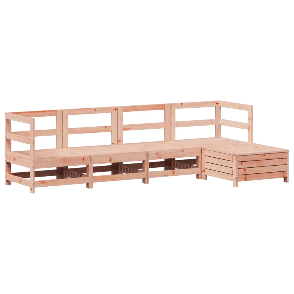 Set Divani da Giardino 5 pz in Legno Massello Abete Douglas