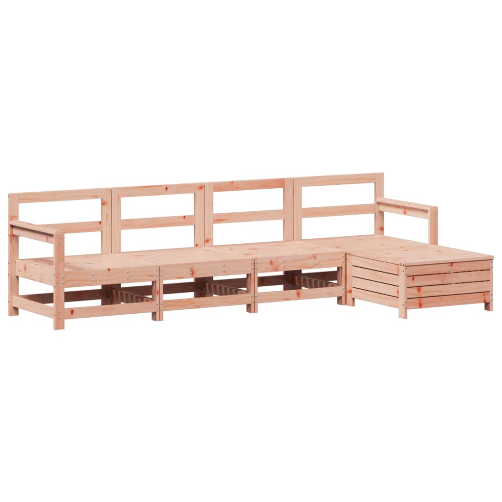 Set Divani da Giardino 5 pz in Legno Massello Abete Douglas