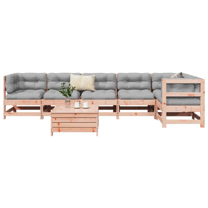 Set Divani da Giardino 7 pz in Legno Massello Abete Douglas