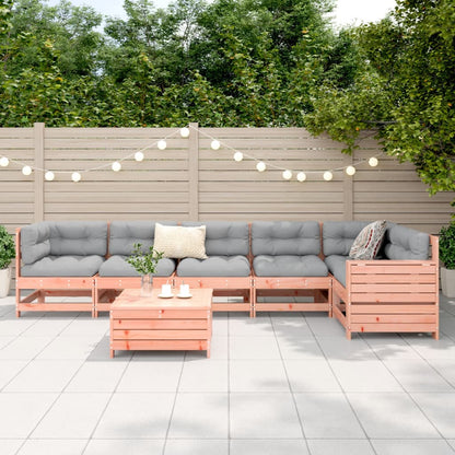 Set Divani da Giardino 7 pz in Legno Massello Abete Douglas