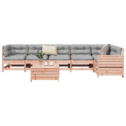 Set Divani da Giardino 7 pz in Legno Massello Abete Douglas
