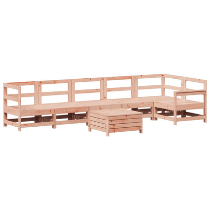Set Divani da Giardino 7 pz in Legno Massello Abete Douglas