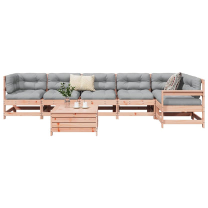 Set Divani da Giardino 7 pz in Legno Massello Abete Douglas