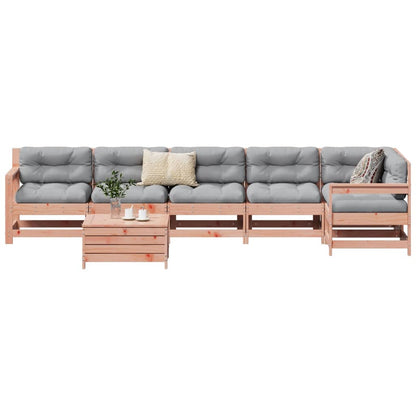 Set Divani da Giardino 7 pz in Legno Massello Abete Douglas