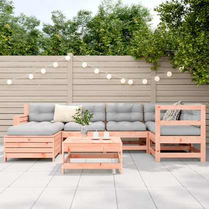 Set Divani da Giardino 7 pz in Legno Massello Abete Douglas