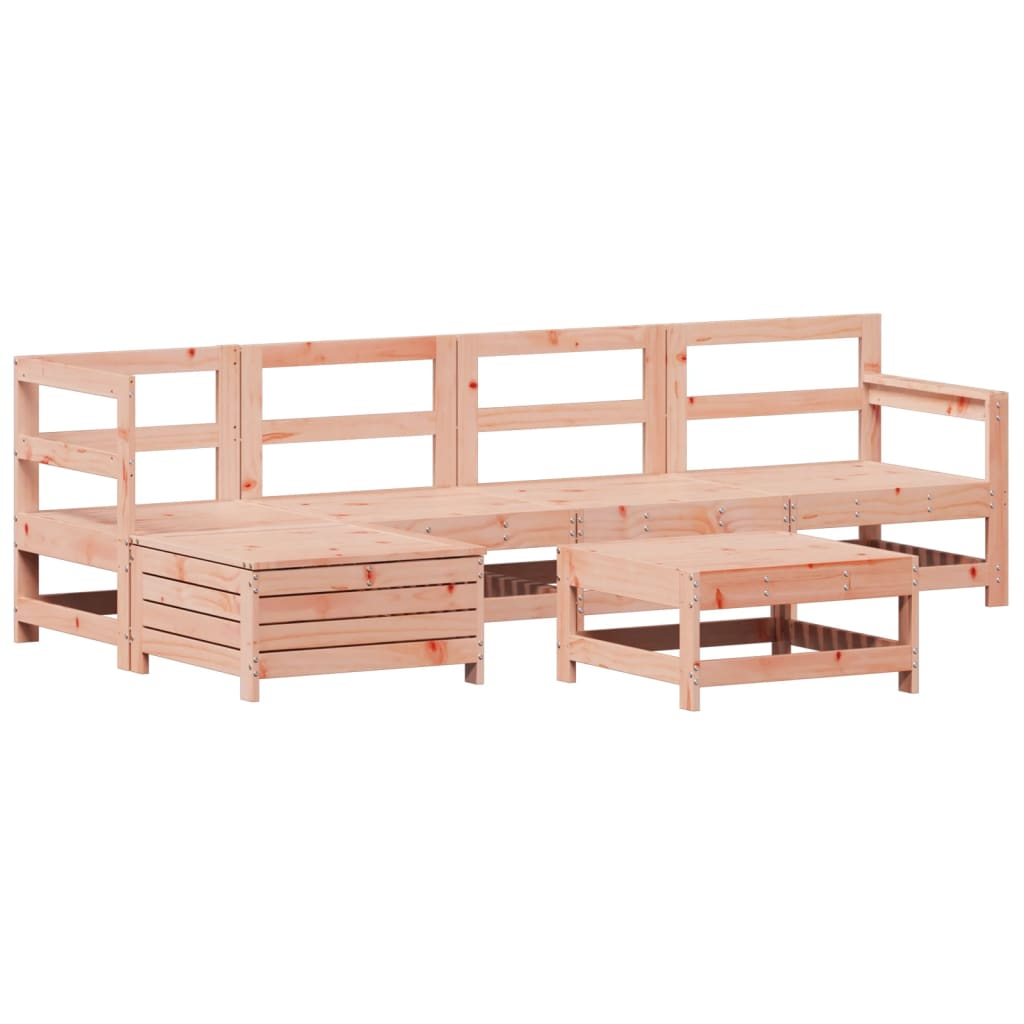 Set Divani da Giardino 6 pz in Legno Massello Abete Douglas