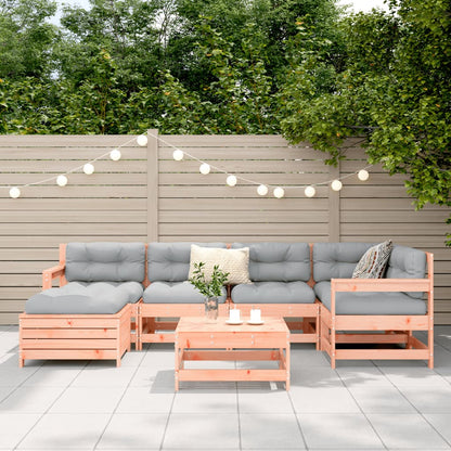 Set Divani da Giardino 7 pz in Legno Massello Abete Douglas