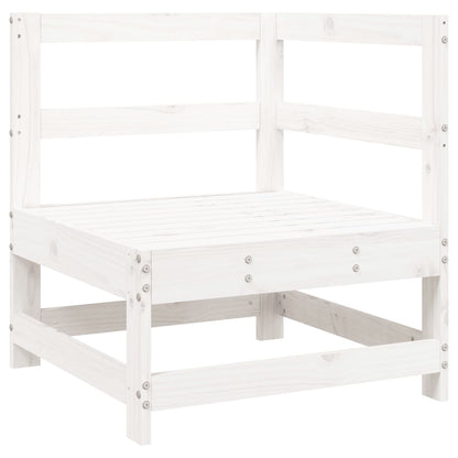 Set Divani da Giardino 6 pz Bianco in Legno Massello di Pino