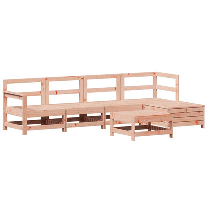 Set Divani da Giardino 6 pz in Legno Massello Abete Douglas