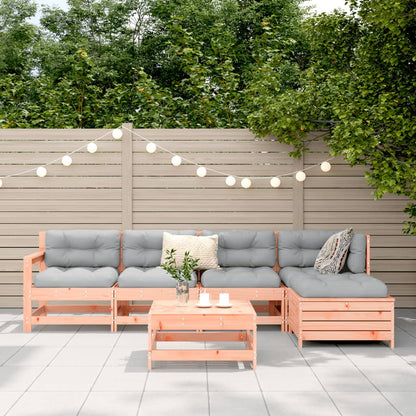 Set Divani da Giardino 6 pz in Legno Massello Abete Douglas