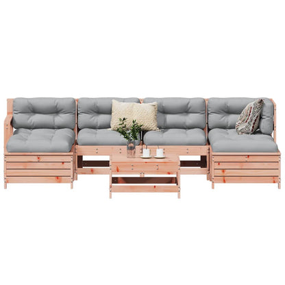Set Divani da Giardino 7 pz in Legno Massello Abete Douglas