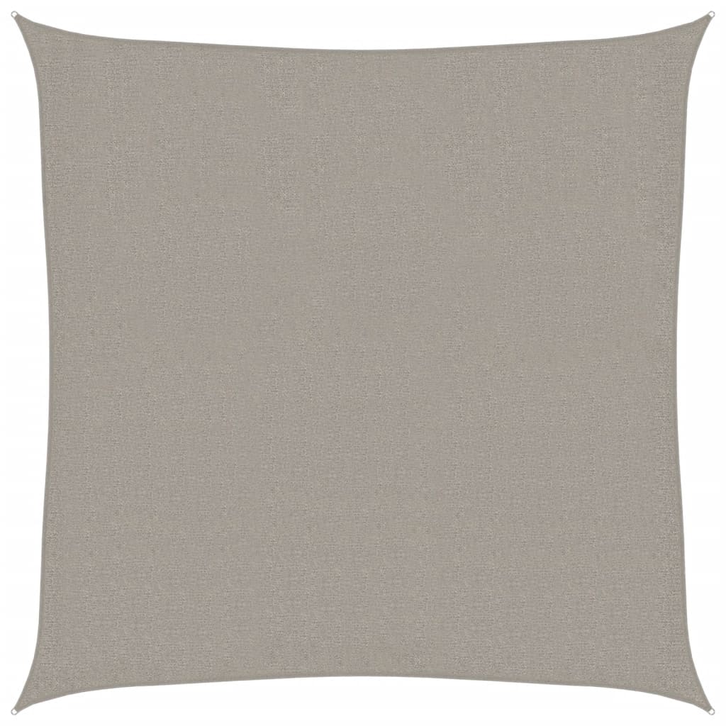 Vela Parasole 160 g/mÂ² Quadrata Grigio Chiaro 3,6x3,6 m in HDPE