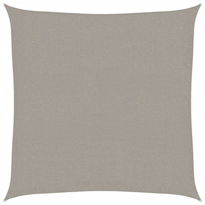 Vela Parasole 160 g/mÂ² Quadrata Grigio Chiaro 3,6x3,6 m in HDPE