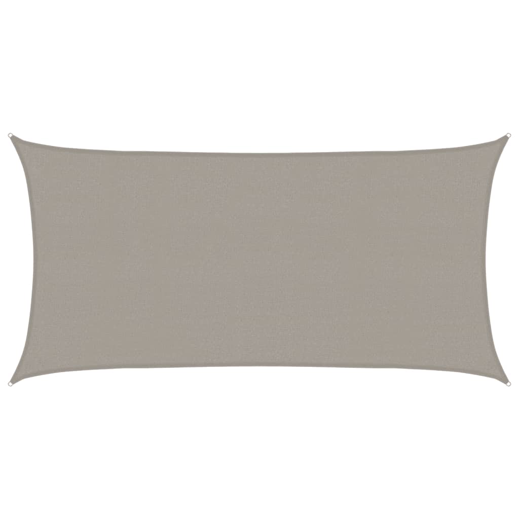 Vela Parasole 160 g/mÂ² Rettangolare Grigio Chiaro 2,5x5 m HDPE
