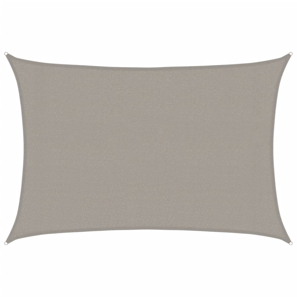 Vela Parasole 160 g/mÃ‚Â² Rettangolare Grigio Chiaro 3x4,5 m HDPE
