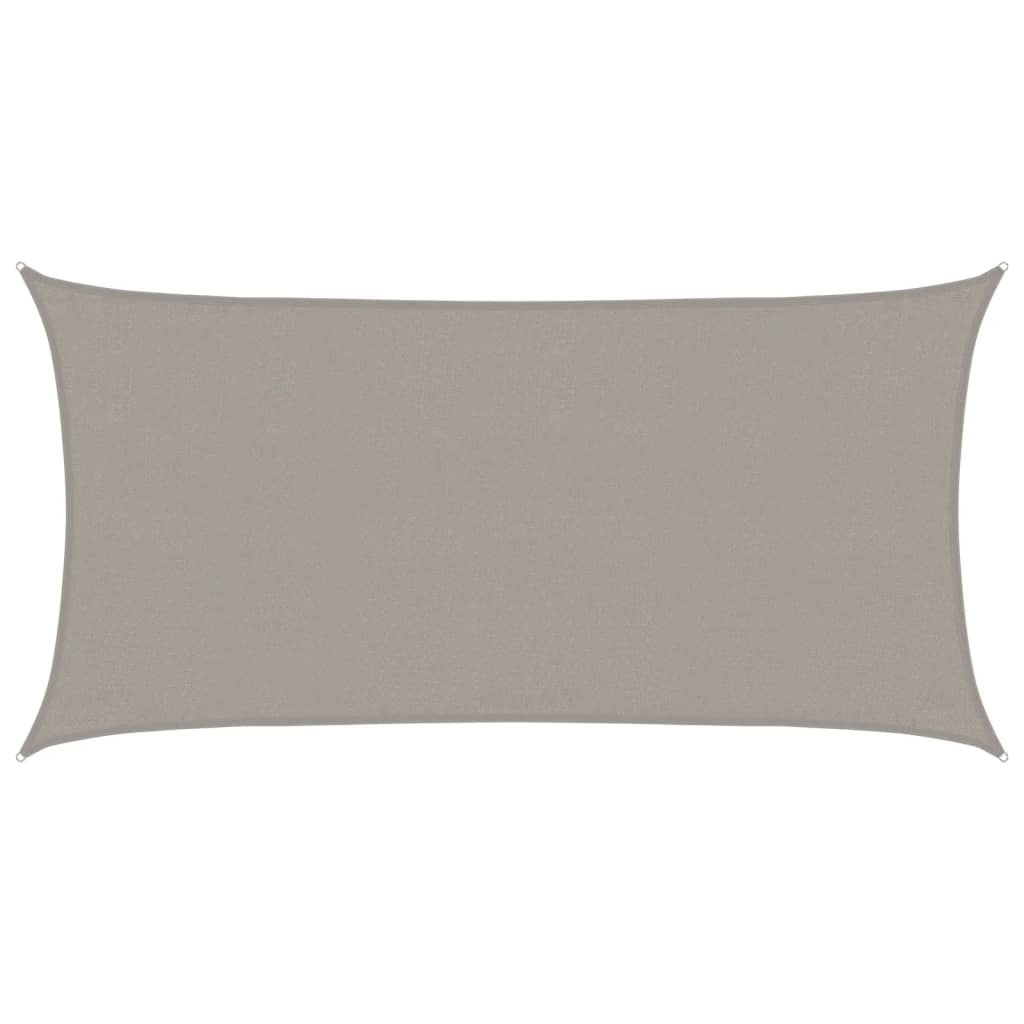Vela Parasole 160 g/mÂ² Rettangolare Grigio Chiaro 3x6 m in HDPE