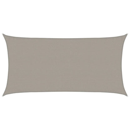 Vela Parasole 160 g/mÂ² Rettangolare Grigio Chiaro 3x6 m in HDPE