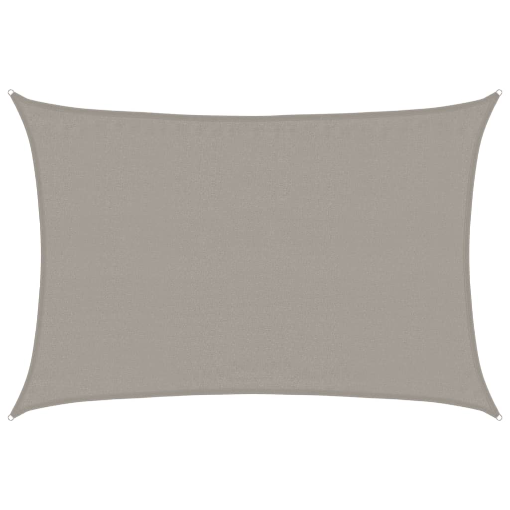 Vela Parasole 160 g/mÂ² Rettangolare Grigio Chiaro 3,5x5 m HDPE