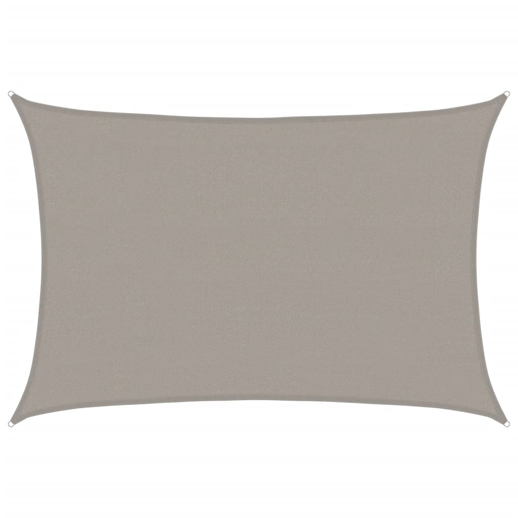 Vela Parasole 160 g/mÂ² Rettangolare Grigio Chiaro 4x5 m in HDPE