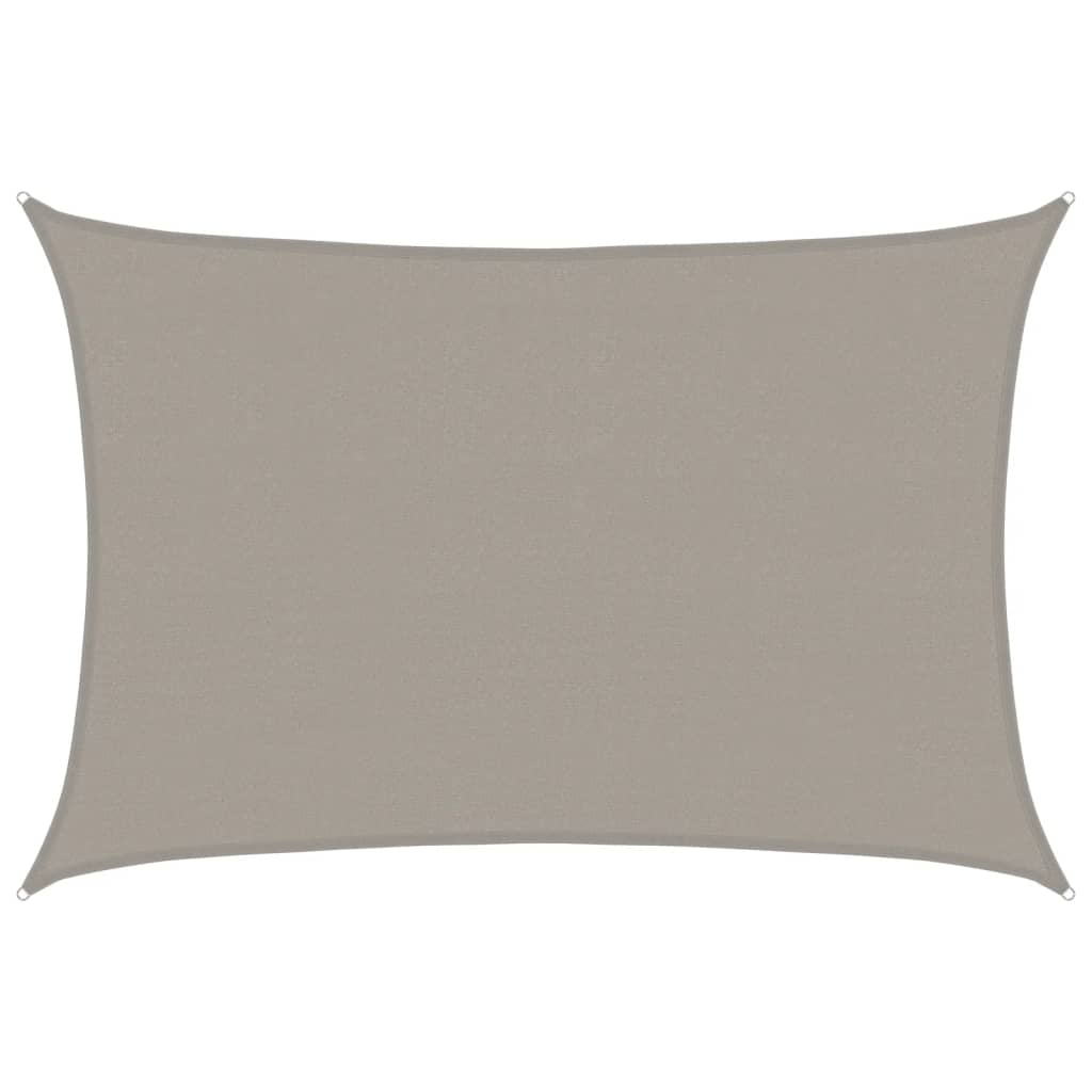 Vela Parasole 160 g/mÂ² Rettangolare Grigio Chiaro 4x6 m in HDPE