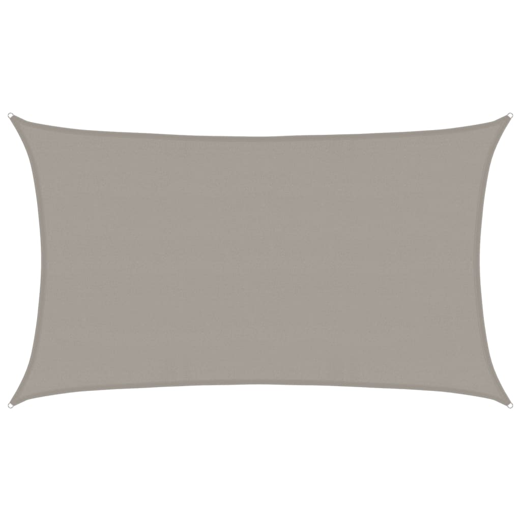 Vela Parasole 160 g/mÂ² Rettangolare Grigio Chiaro 5x8 m in HDPE