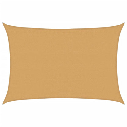 Vela Parasole 160 g/mÂ² Rettangolare Sabbia 3,5x4,5 m in HDPE