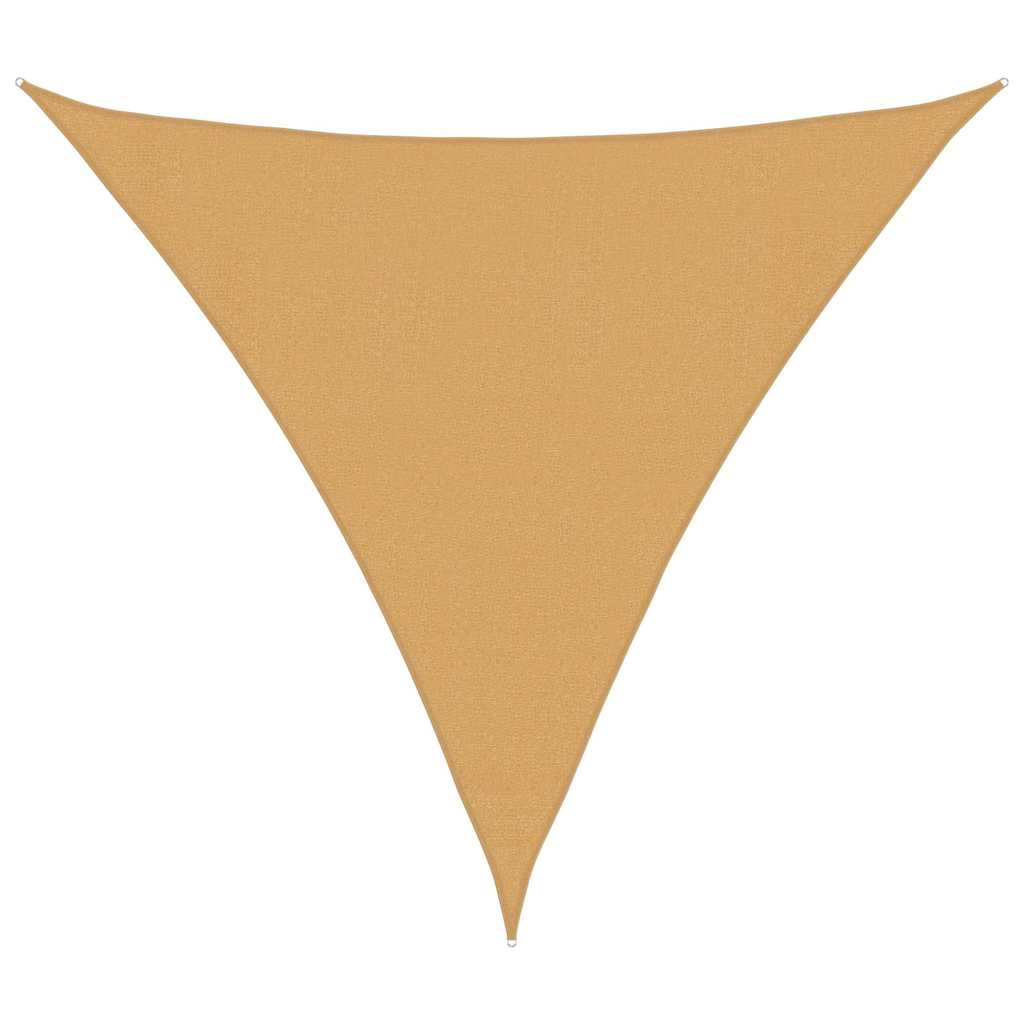 Vela Parasole 160 g/mÂ² Triangolare Sabbia 3,6x3,6x3,6 m in HDPE