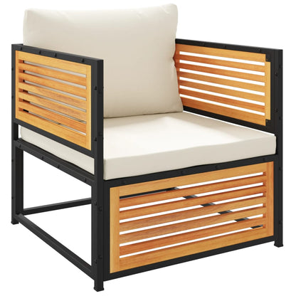 Set Divano da Giardino 6 pz con Cuscini in Massello di Acacia