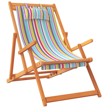 Sedie da Spiaggia Pieghevoli 2 pz in Tessuto Multicolore