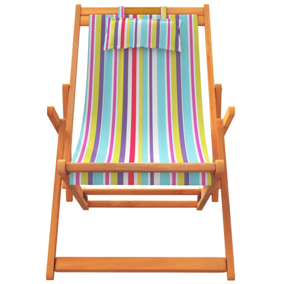 Sedie da Spiaggia Pieghevoli 2 pz in Tessuto Multicolore
