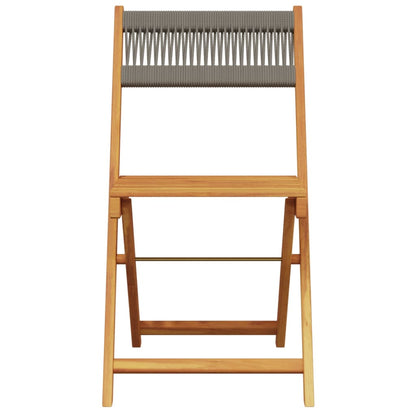 Sedie da Giardino Pieghevoli 8pz Grigie Legno Massello Acacia