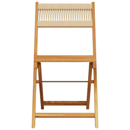 Sedie da Giardino Pieghevoli 8pz Beige Legno Massello di Acacia