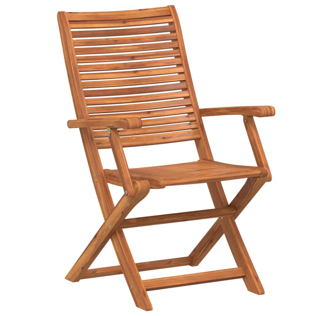 Sedie Giardino Pieghevoli 6 pz 57x66x95cm Legno Massello Acacia