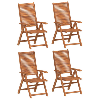 Sedie Giardino Reclinabili 4 pz 56x72x107 Legno Massello Acacia