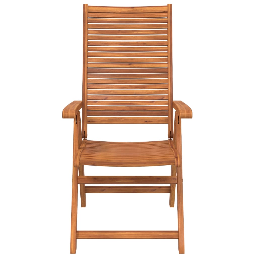 Sedie Giardino Reclinabili 4 pz 56x72x107 Legno Massello Acacia