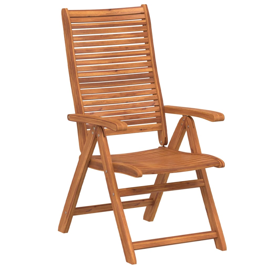 Sedie Giardino Reclinabili 6pz 56x72x107 Legno Massello Acacia