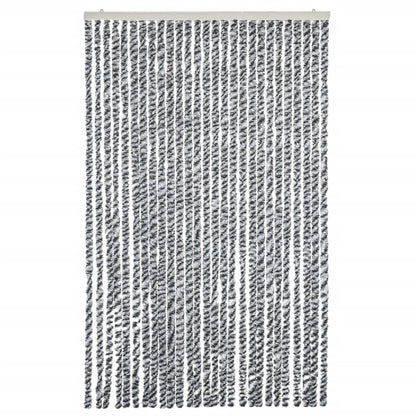 Tenda Antimosche Grigia Nera e Bianca 118x220 cm in Ciniglia