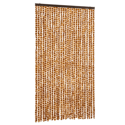 Tenda Antimosche Ocra e Bianca 118x220 cm in Ciniglia