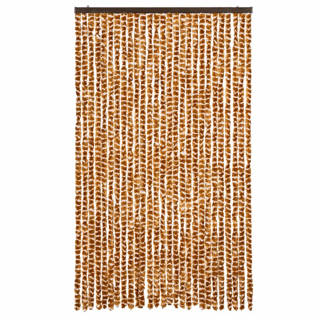 Tenda Antimosche Ocra e Bianca 118x220 cm in Ciniglia