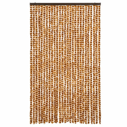 Tenda Antimosche Ocra e Bianca 118x220 cm in Ciniglia