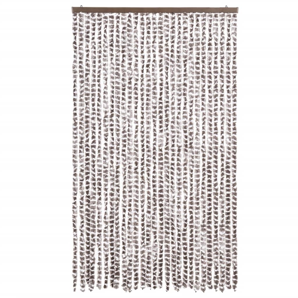 Tenda Antimosche Tortora e Bianca 118x220 cm in Ciniglia
