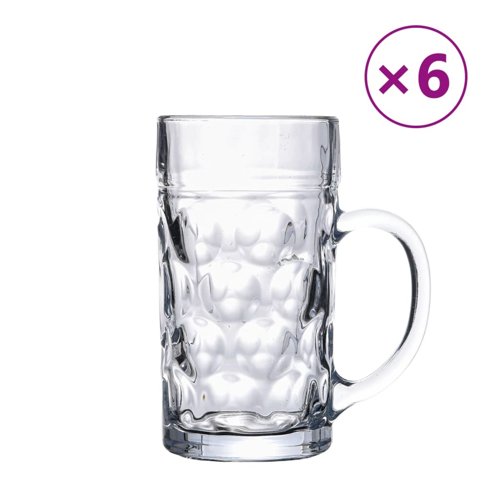 Bicchieri da Pinta in Vetro 6 pz 1000 ml