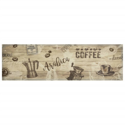 Tappeto da Cucina Lavabile Marrone CaffÃ¨ 45x150 cm in Velluto