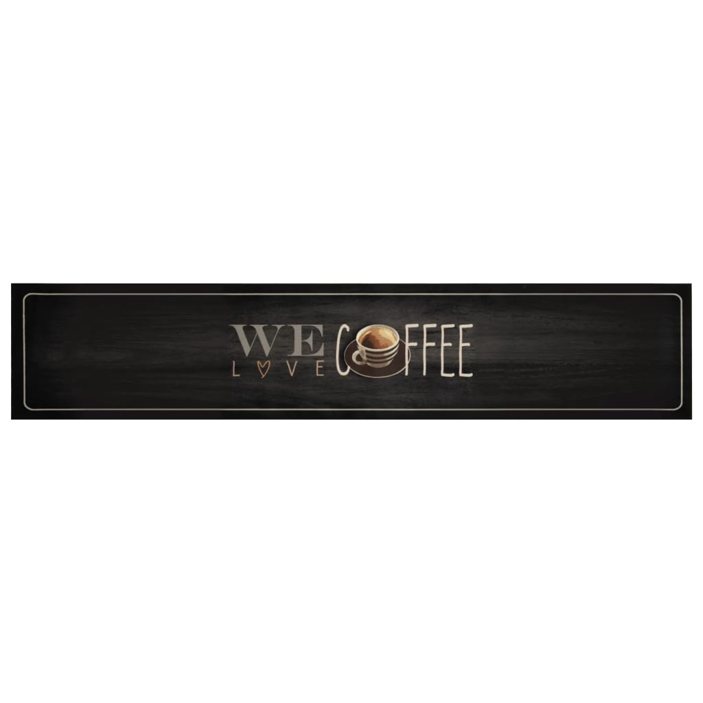 Tappeto da Cucina Lavabile Testo CaffÃ¨ 60x300 cm in Velluto