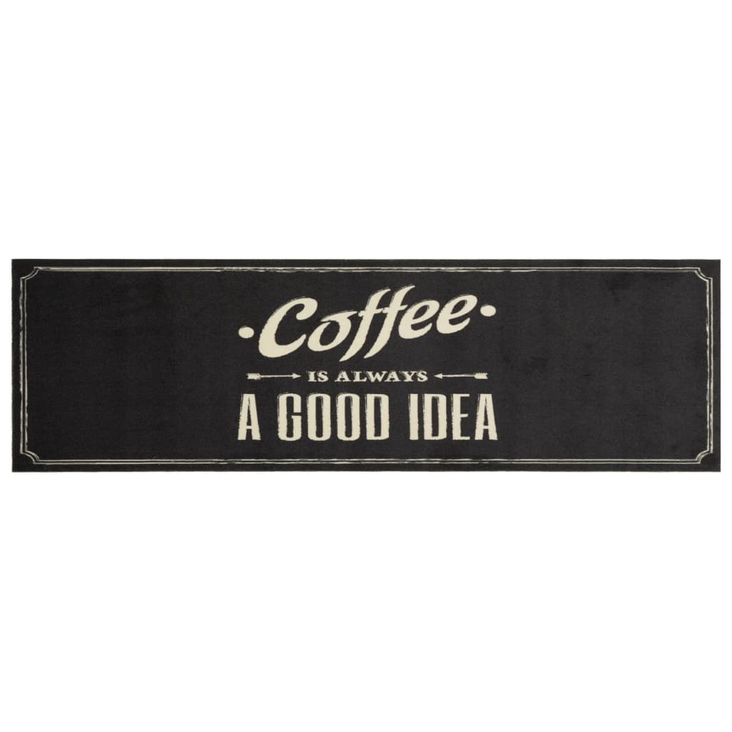 Tappeto da Cucina Lavabile Testo CaffÃ¨ 45x150 cm in Velluto