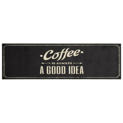 Tappeto da Cucina Lavabile Testo CaffÃ¨ 45x150 cm in Velluto