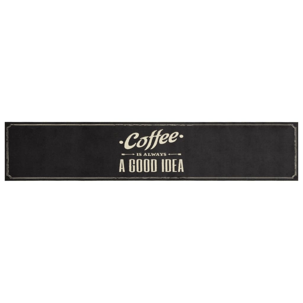 Tappeto da Cucina Lavabile Testo CaffÃ¨ 60x300 cm in Velluto