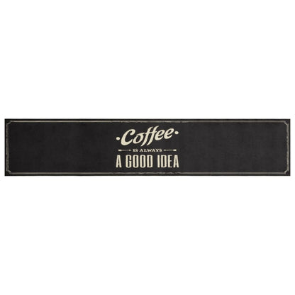 Tappeto da Cucina Lavabile Testo CaffÃ¨ 60x300 cm in Velluto